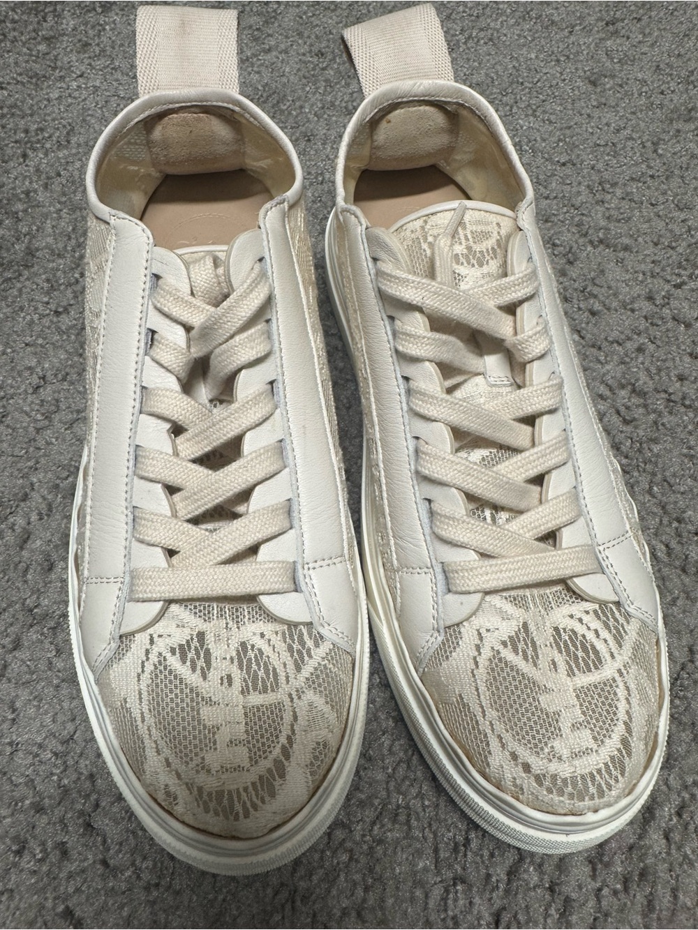 Womens Lace-Accent Casual Chloe Sneakers